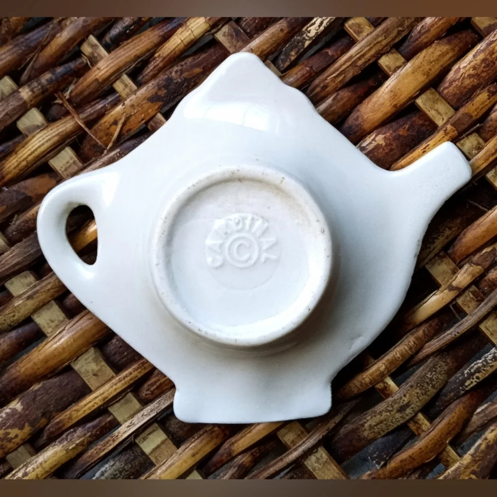 🌹🌹Vintage Porcelain Cardinal 'I'll Hold The Bag' Teabag Holder🌹🌹 - Picture 4 of 5